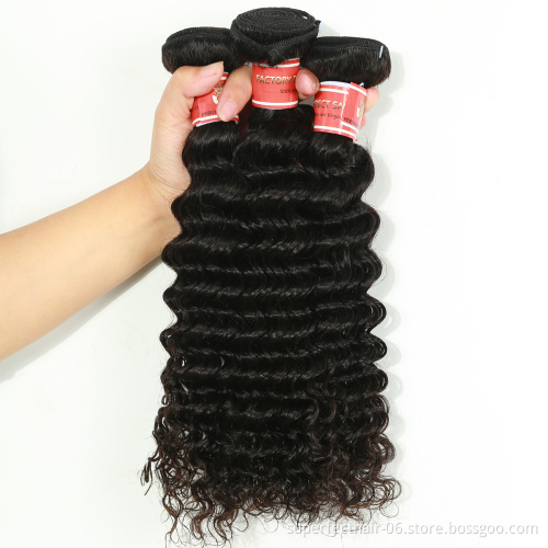Deep wave bundle 100% brazilian remy virgin grade hair for black women deep wave bundles